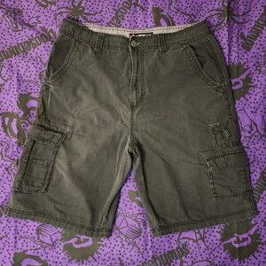 Airwalk Men's Casual Cargo Shorts - Black Size 36